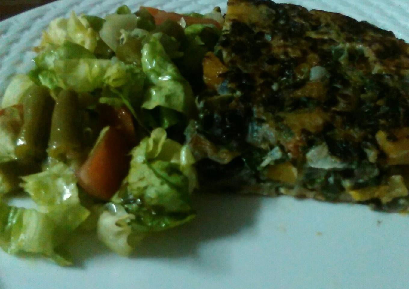 Tortilla de Espinaca y Calabaza