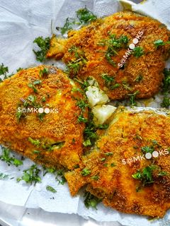 कुरकुरीत पापलेट फ्राय मिलेट्स युक्त (Paplet Fry With Millets Flour Recipe In Marathi) रेसिपी चे मुख्य फोटो