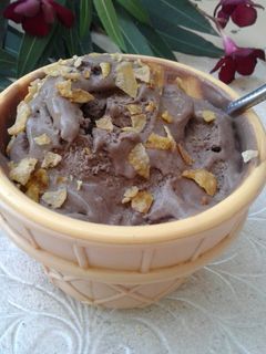 Una foto de Helado de chocolate fácil