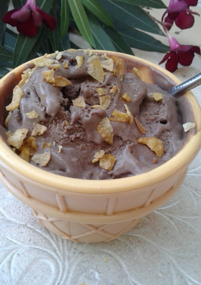 Una foto de Helado de chocolate fácil