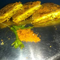 A picture of Cheesy Batata Vada Quesadillas.