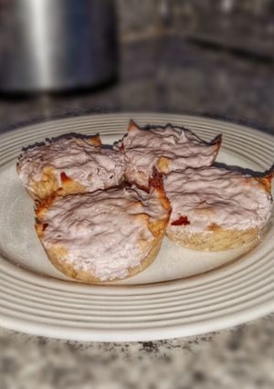 Una foto de Muffins veganos con yogurth