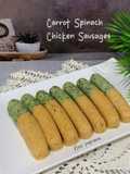 Homemade Carrot Spinach Chicken Sausages