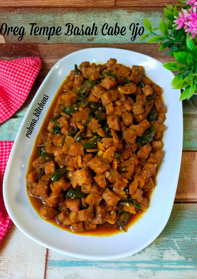 Foto resep Oreg Tempe Basah Cabe Ijo