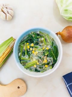 Foto resep Sayur Bobor Sawi Jagung Taoge
