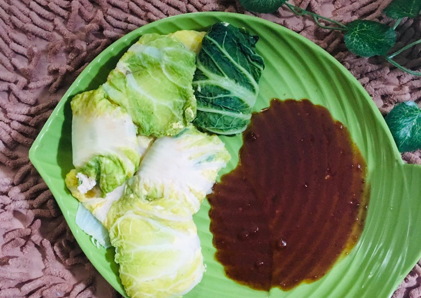 Sawi gulung tahu