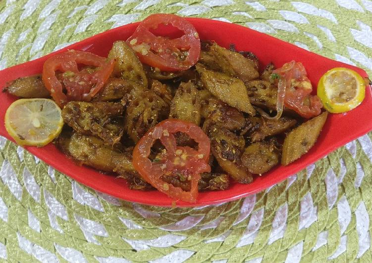 Recipe of Quick Lotus stem fried vegies