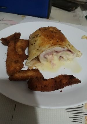 Una foto de Roll de pollo relleno