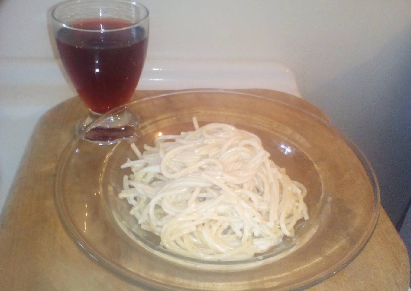 Spaghetti blanco súper cremoso 🍝