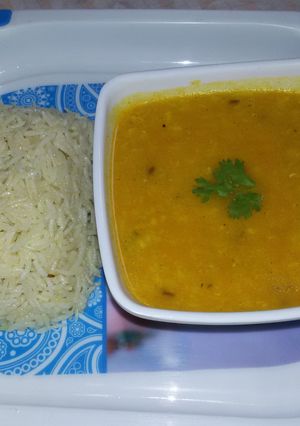 मूंग दाल तड़का विथ राइस (moong dal tadka with rice recipe in hindi) रेसिपी मुख्य फोटो