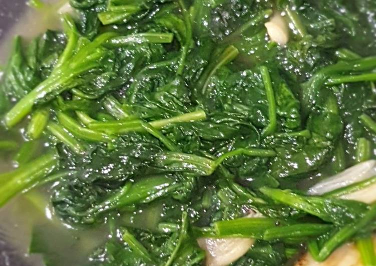 Resep Tumis Pocai / Poling / Spinach yang simpel