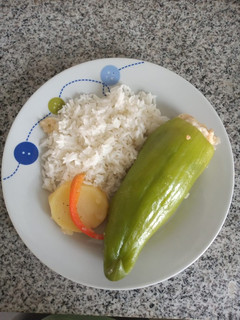 Una foto de Caigua rellena