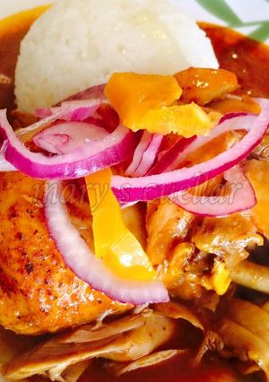Una foto de Pollo pibil de mi cocina 🐔🐔