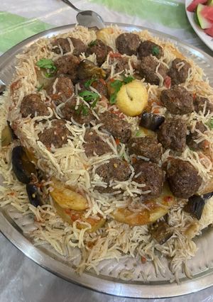 صورة لوصفة مقلوبة الكباب الهندي
