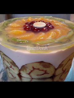 Foto resep Puding Buah Roll Cake