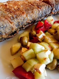 Sült hekk paprikás liszben recept fotója