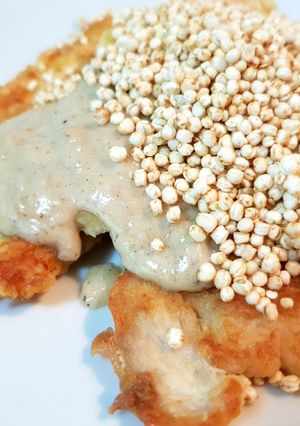 A picture of Creamy Chicken with Quinoa Pops.