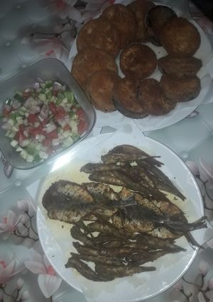 صورة لوصفة الحوت والدنجال مقلي