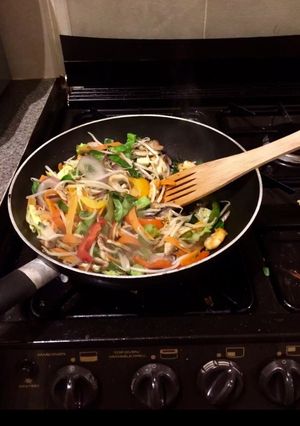 A picture of Prawn stir fry.