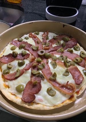 Una foto de Pizza casera con Royal