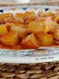 Atún con patatas y salsa de cebolla