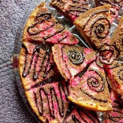 Eggless marble cake A picture of Eggless marble cake.