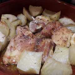 Una foto de Pollo de corral al horno