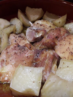 Una foto de Pollo de corral al horno