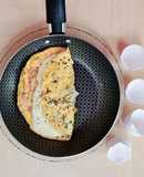 Omelette "fugazzeta" 🍳 Tortilla francesa de queso, cebolla y orégano 🧀
