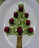 Árbol y Corona de Navidad - con frutas - para adornar la mesa