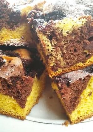 Csokis meggyes piskóta recept fotója