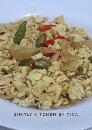 Foto resep 19. Orek Telur Saus Tiram