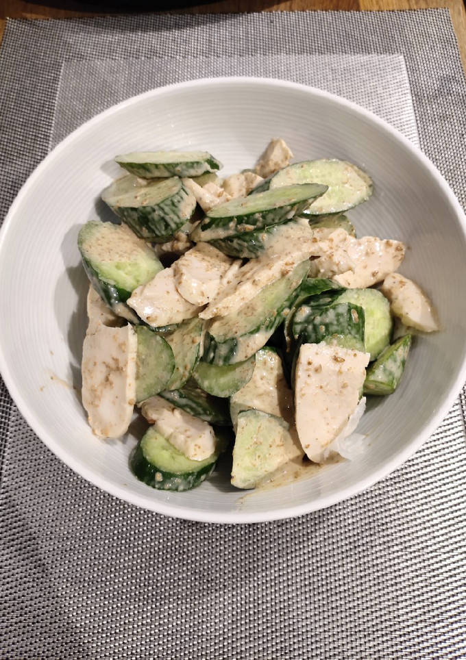 A picture of Sesame Sauce Cucumber Salad.