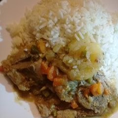 A picture of Pork stew.