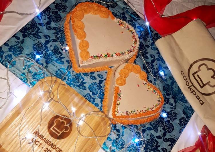 How to Make Tasty Double Heart cake
