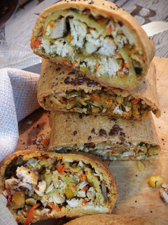 Φωτογραφία της συνταγής Ρολό με λαχανικά 🥕🌽, τυριά 🧀 και κοτόπουλο 🐔