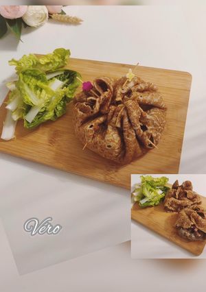 Une photo de Aumônière au bacon/champignons