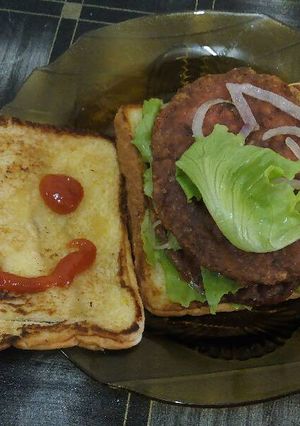 Foto resep Burger sederhana