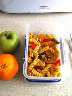 Una foto de Pasta con salsa de pescado