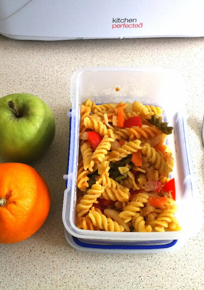 Una foto de Pasta con salsa de pescado