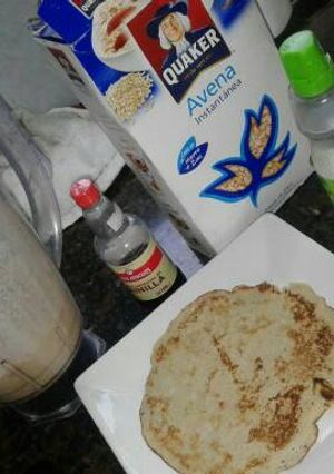 Una foto de Panqueque de avena y banana