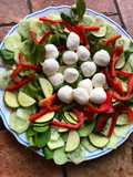 Insalata valeriana mista con mozzarelline