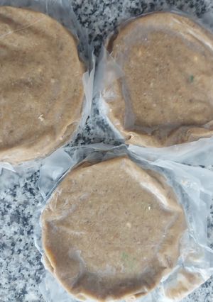 Una foto de Hamburguesas de lentejas y verdeo