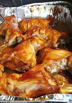 Una foto de Pollo con barbecue