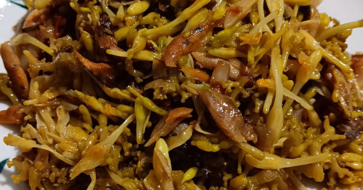 Tumis Daun Pepaya dan Ikan Asin (tidak pahit) mudah dan enak