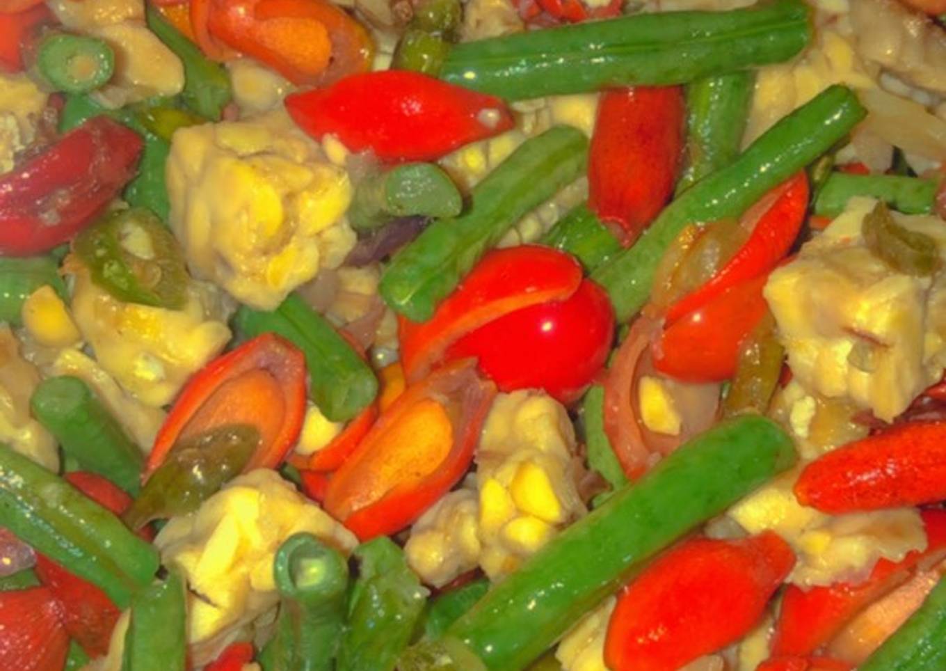 Oseng Melinjo+Kacang Panjang+Tempe🌶🧈