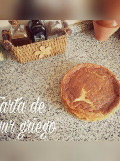 Una foto de Tarta de yogur griego