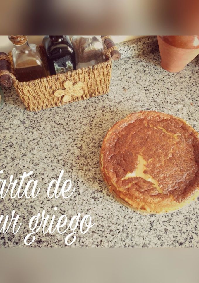 Una foto de Tarta de yogur griego