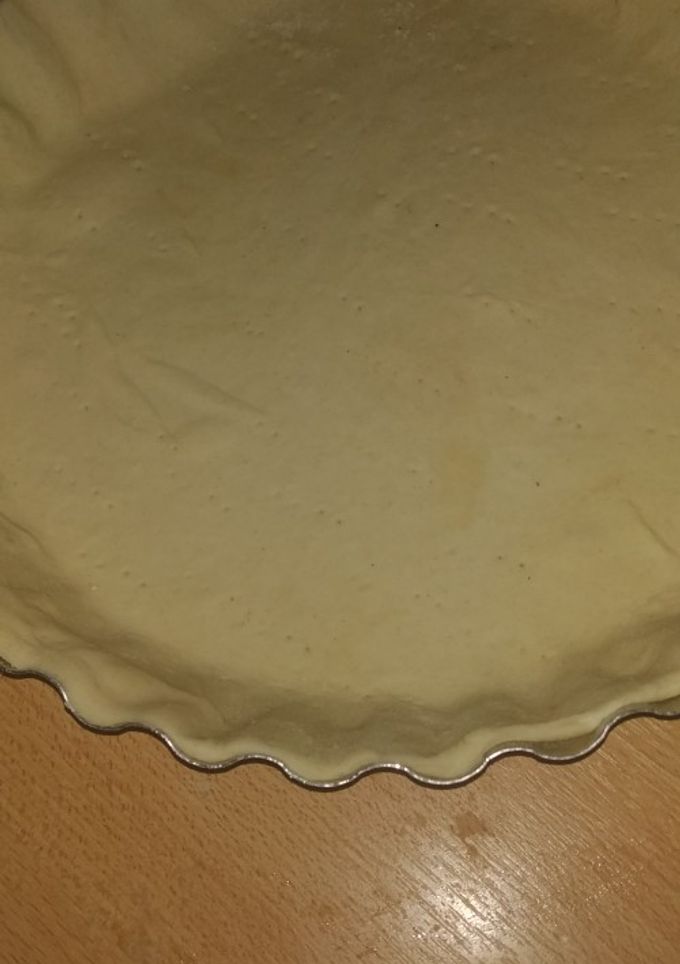 Una foto de Masa de tarta simple y relleno de verdura