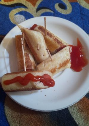 Foto resep Roti bakar isi sosis